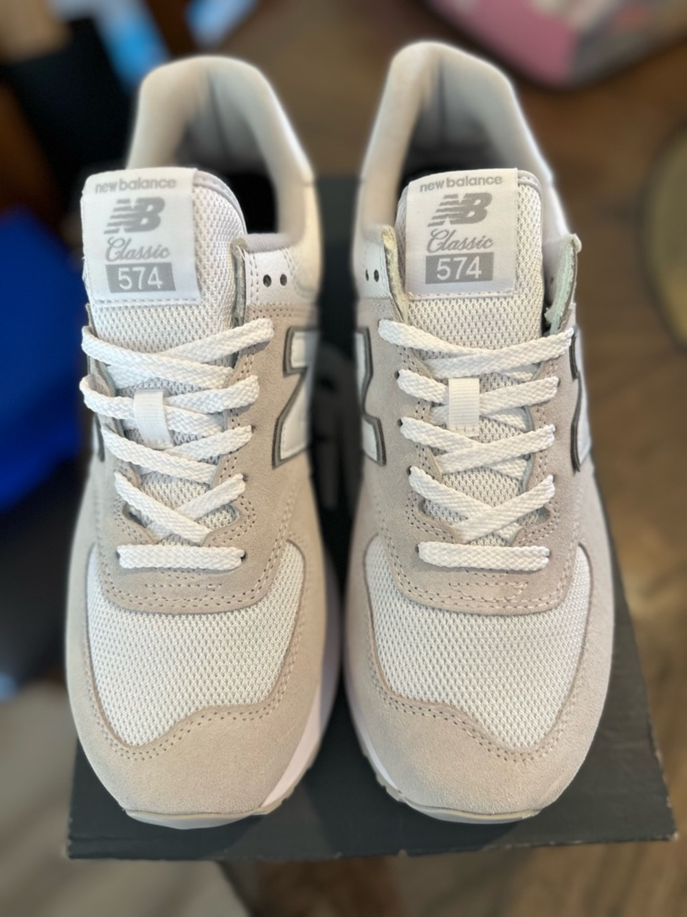 New Balance 574 Men's Sneakers in Light Gray and White